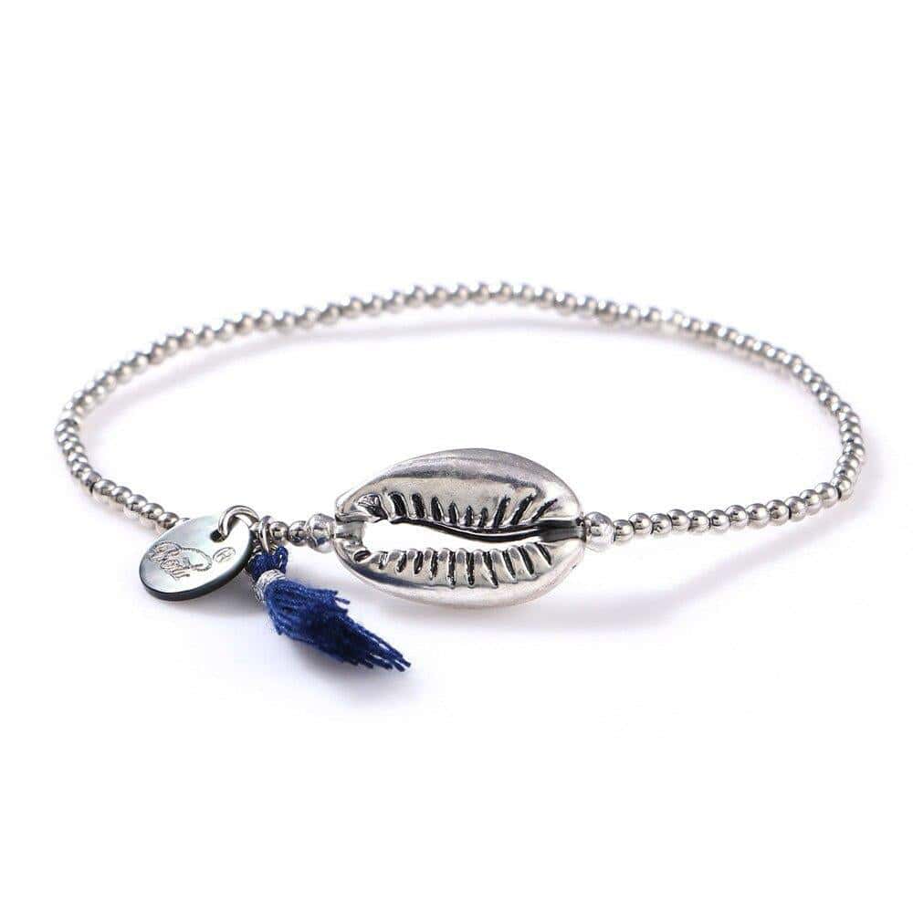 Bracciale Conchiglie Surf Cauri (Argentato)