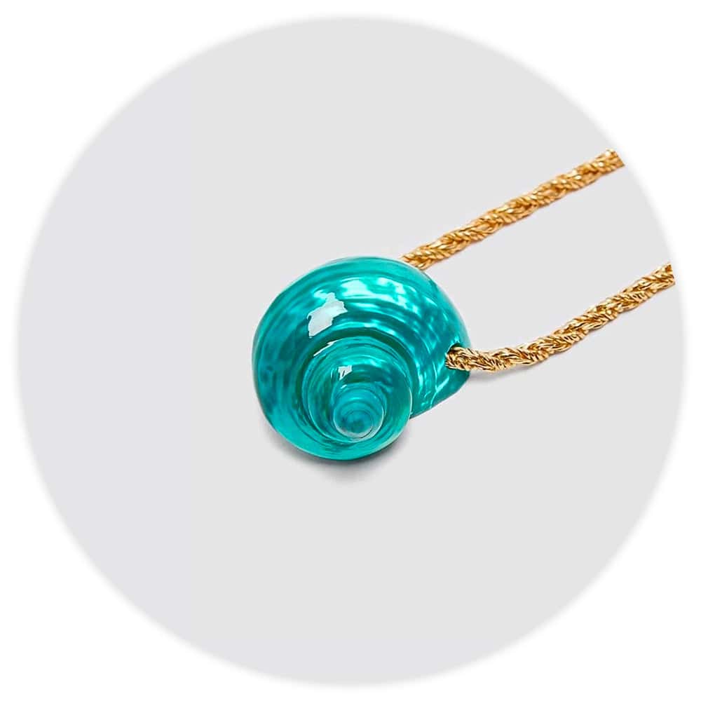 Collana Di Conchiglia Turbo Verde
