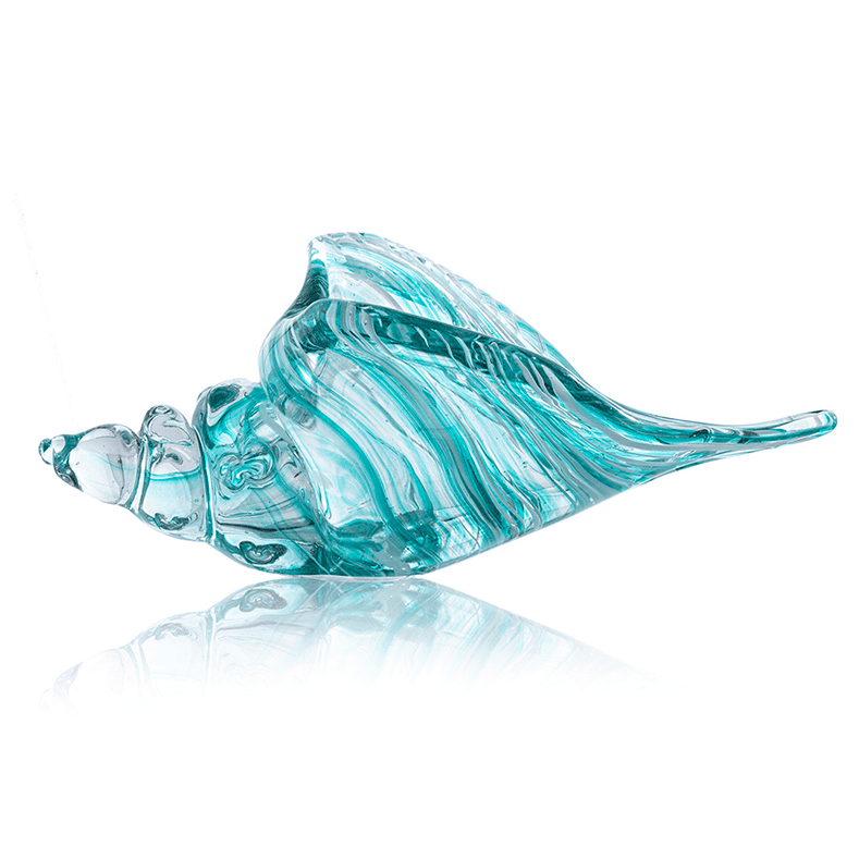 Conchiglie Decorative Bianco Chiaro In Vetro Soffiato