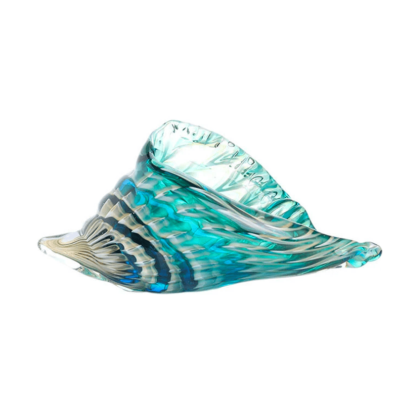 Conchiglie Decorative Blu In Vetro Soffiato