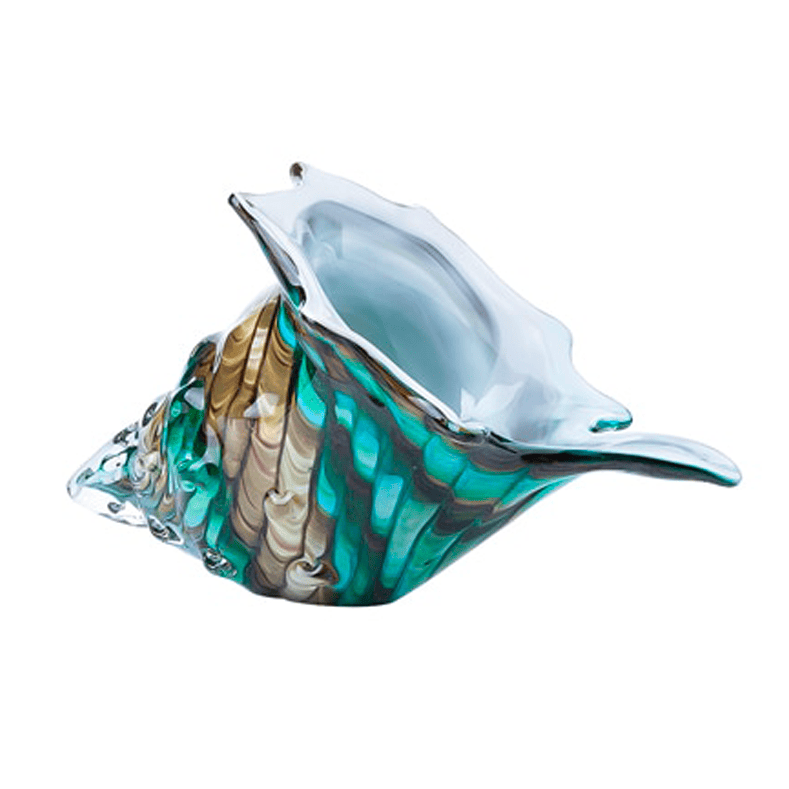 Conchiglie Decorative In Vetro Soffiato Turchese