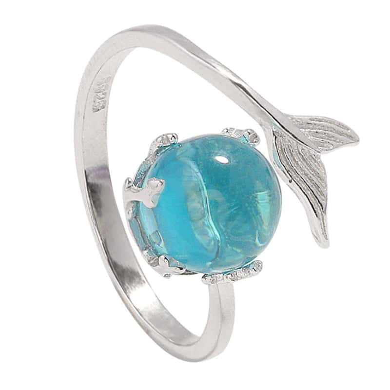 Anello Conchiglia Perla Misteriosa E Coda Di Sirena