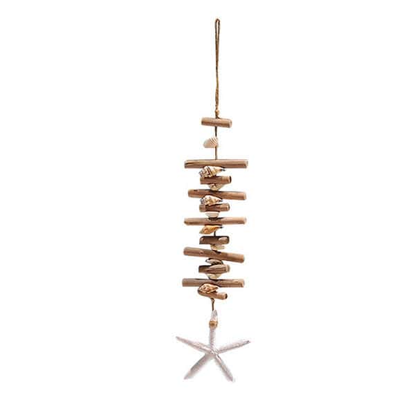 Conchiglie Decorative Legno E Stella Marina