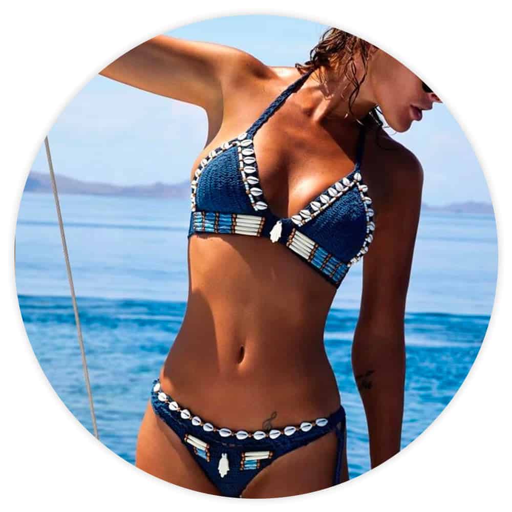 Costume Da Bagno Conchiglia Bikini E Uncinetto