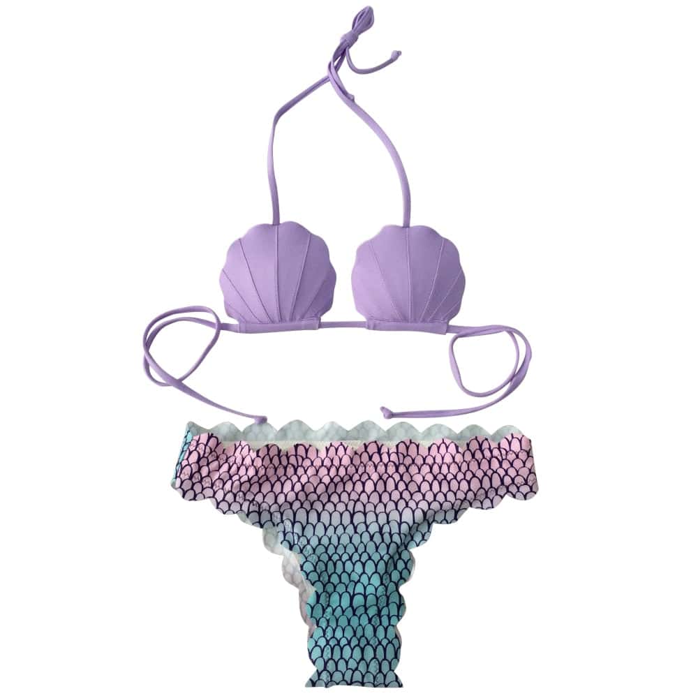 Costume Da Bagno Conchiglia Bikini Malva