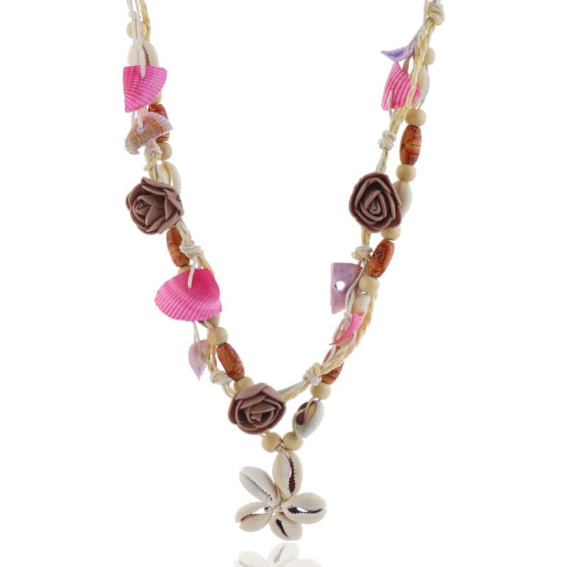Collana Di Conchiglia Collana Cauri Rosa