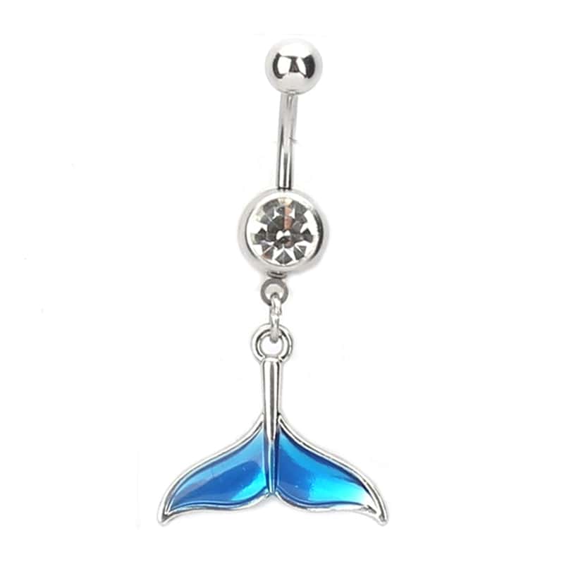 Piercing Ombelico Conchiglia Coda Di Sirena (Argentato)