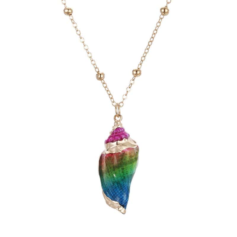 Ciondolo Conchiglia Canarium Arcobaleno