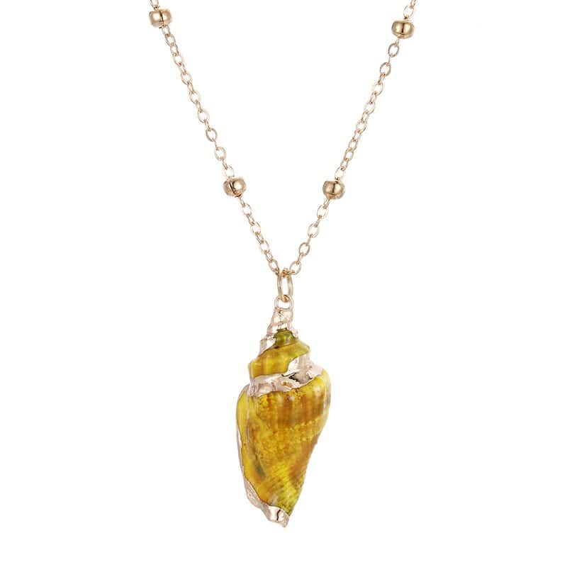 Ciondolo Conchiglia Canarium Giallo