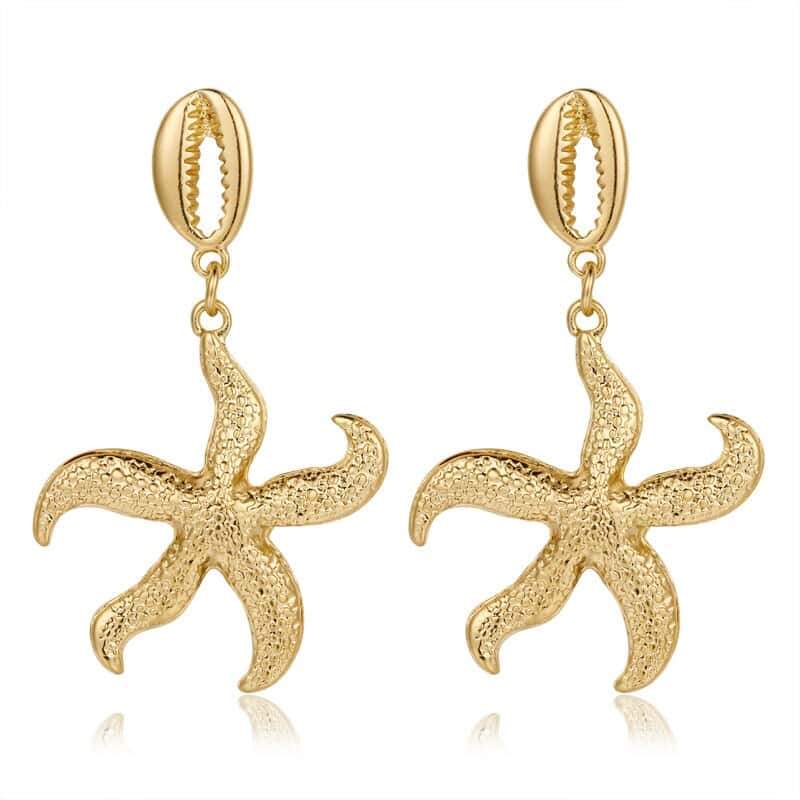 Orecchini Conchiglia Duo Di Stelle Marine