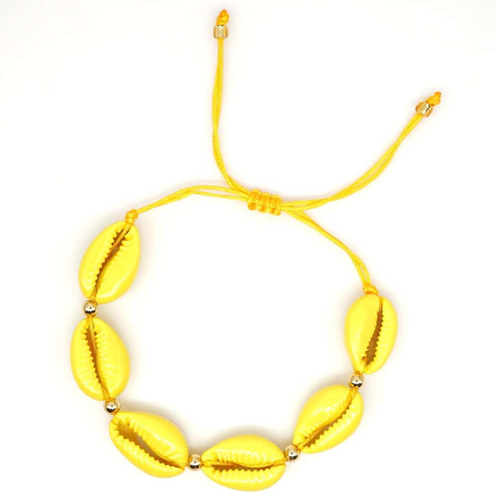 Bracciale Conchiglie Cauri Giallo