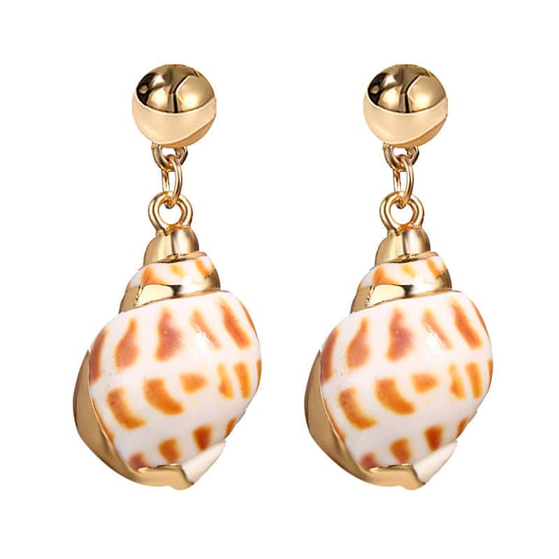 Orecchini Conchiglia Bulot Leopardo