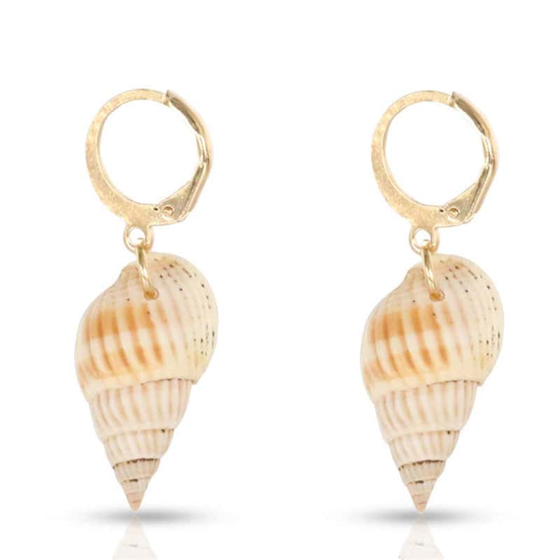 Orecchini Conchiglia Bulot Bianco