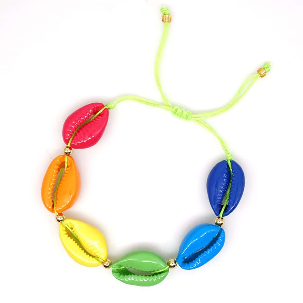 Bracciale Conchiglie Cauri Arcobaleno