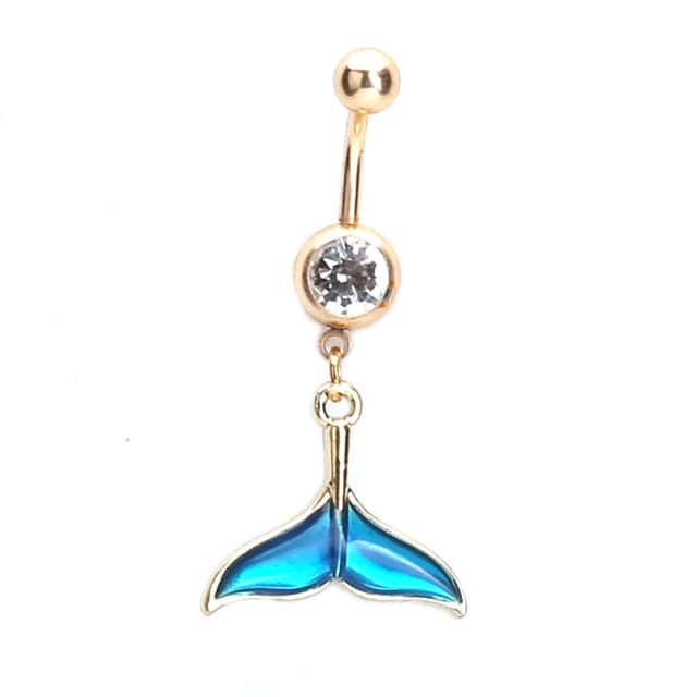 Piercing Ombelico Conchiglia Coda Di Sirena (Dorato)