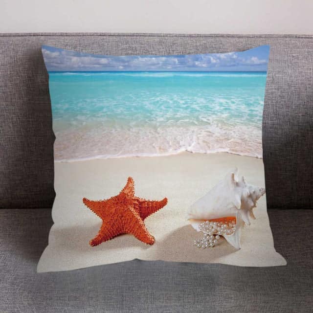 Cuscino Conchiglia Stampato Spiaggia Caprera