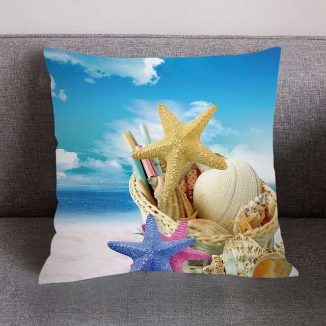 Cuscino Conchiglia Stampato Spiaggia Filippine