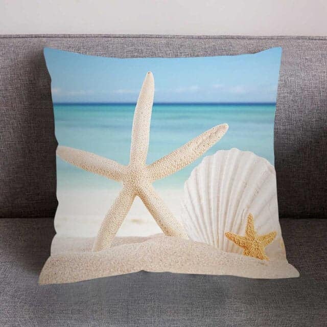 Cuscino Conchiglia Stampato Spiaggia Bahamas