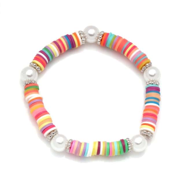 Bracciale Conchiglie Perle Piane Multicolori